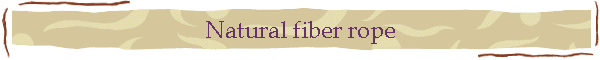 Natural fiber rope